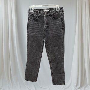 PacSun Mom Jean Women 25 Black Excellent Acid Wash High Waisted Denim